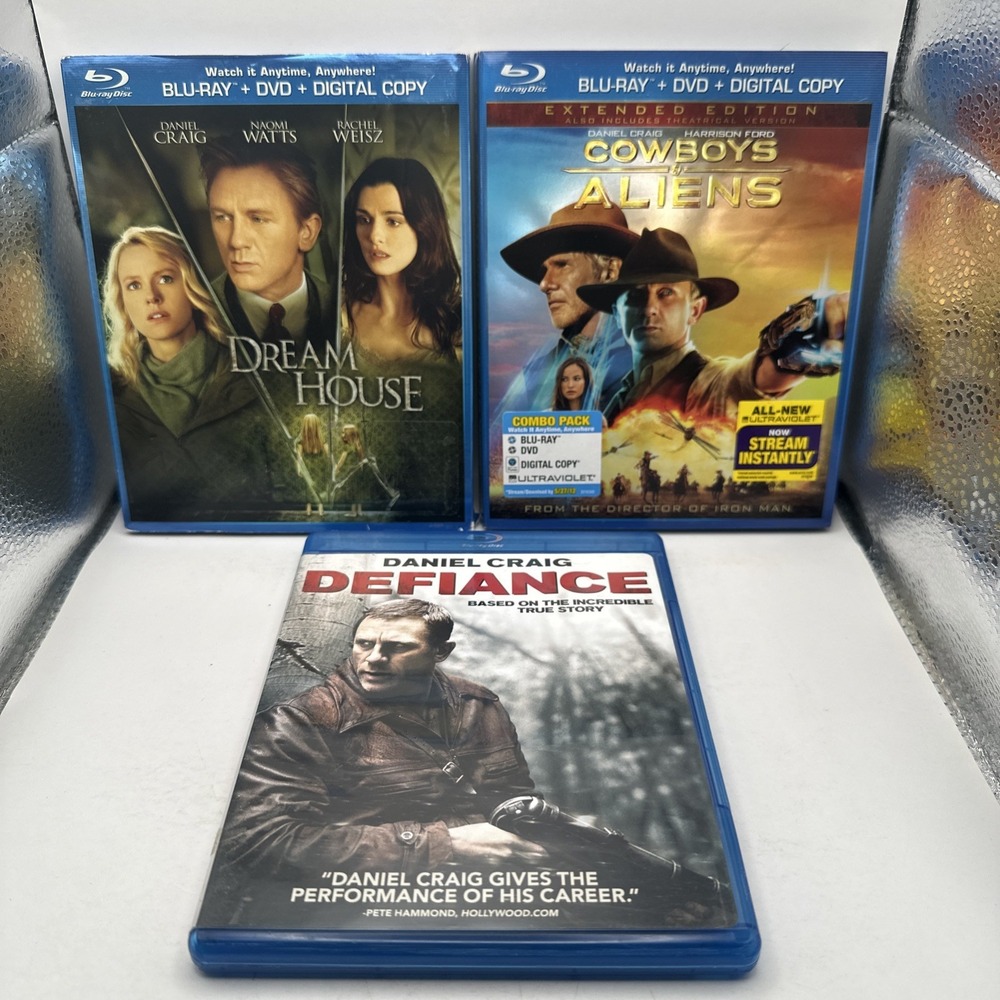 Cowboys Aliens Extended Defiance Dream House Blu Ray LOT Bundle Daniel Craig
